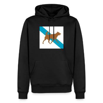 Dog Hund - Männer Premium Bio Hoodie - Schwarz - Vorne - Nico (187cm)