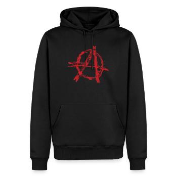 Anarchie - Männer Premium Bio Hoodie - Schwarz - Vorne - Nico (187cm)
