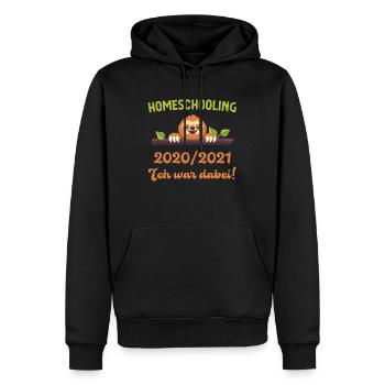 Homeschooling Schulkind Ich war dabei 20/21 - Männer Premium Bio Hoodie - Schwarz - Vorne - Nico (187cm)