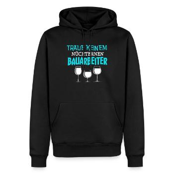 Baustelle lustige Bauarbeiter Spruch - Männer Premium Bio Hoodie - Schwarz - Vorne - Nico (187cm)