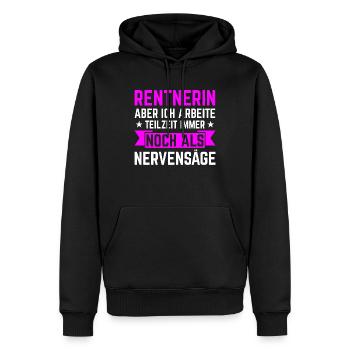 Rentnerin Rente Teilzeit Nervensäge Pension - Männer Premium Bio Hoodie - Schwarz - Vorne - Nico (187cm)