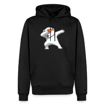 dab dabbing eisbär pizza fun geschenk bear polar - Männer Premium Bio Hoodie - Schwarz - Vorne - Nico (187cm)