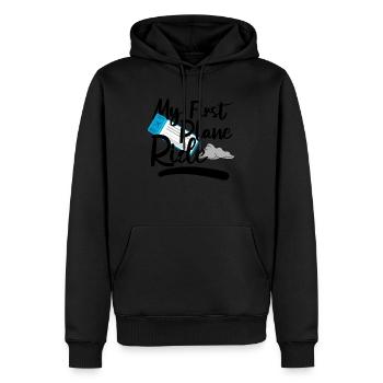 My First Plane Ride 43 - Männer Premium Bio Hoodie - Schwarz - Vorne - Nico (187cm)