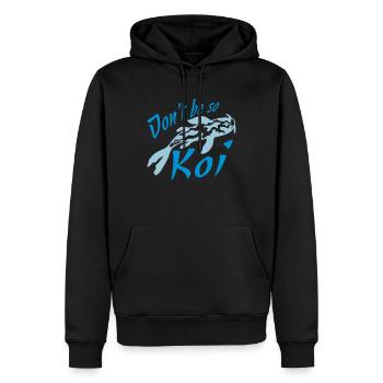 Ne soyez pas si Koi - Sweat à capuche Premium bio Homme - noir - Devant - Nico (187cm)