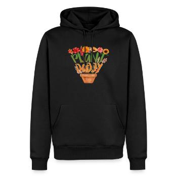 Jardiniers Jardiniers Jardinage Creuser une plante - Sweat à capuche Premium bio Homme - noir - Devant - Nico (187cm)