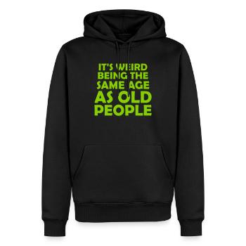 being old people age - Men’s Premium Organic Hoodie - black - Front - Nico (187cm)