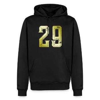 29 Zahl Symbol - Männer Premium Bio Hoodie - Schwarz - Vorne - Nico (187cm)