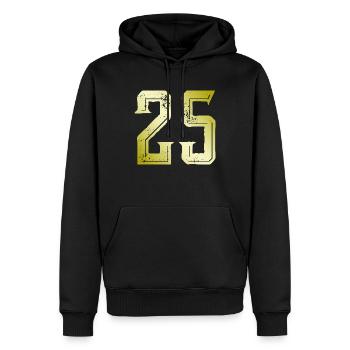 25 Zahl Symbol - Männer Premium Bio Hoodie - Schwarz - Vorne - Nico (187cm)