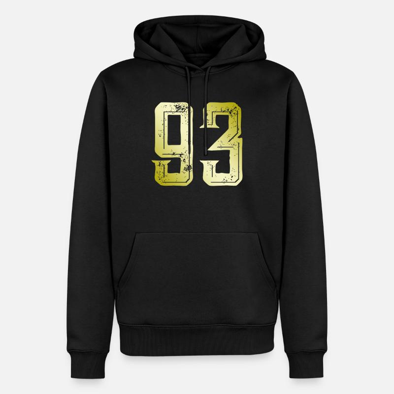 93 Symbole numérique - Sweat à capuche Premium bio Homme - noir