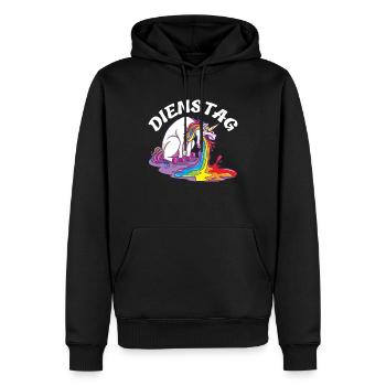 Überstunden Schichtdienst - Arbeiten macht spaß - Männer Premium Bio Hoodie - Schwarz - Vorne - Nico (187cm)