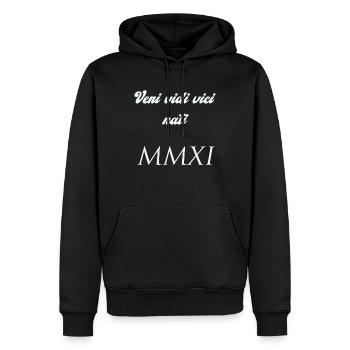 2011 - Männer Premium Bio Hoodie - Schwarz - Vorne - Nico (187cm)