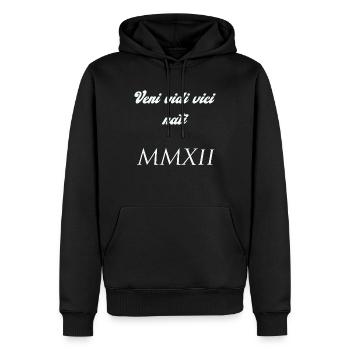 2012 - Männer Premium Bio Hoodie - Schwarz - Vorne - Nico (187cm)