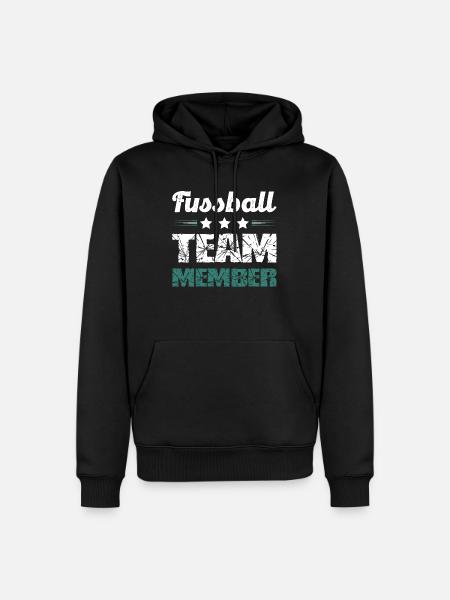 Fussball Team - Männer Premium Bio Hoodie - Schwarz