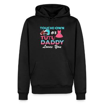 Zitates Zitat süßes ethnisches Touchdown oder Tutu - Männer Premium Bio Hoodie - Schwarz - Vorne - Nico (187cm)