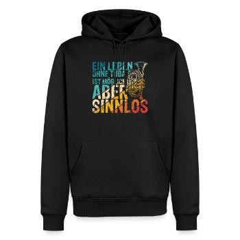 Ein Leben Ohne Tuba Ist Möglich Aber Sinnlos Tubas - Männer Premium Bio Hoodie - Schwarz - Vorne - Nico (187cm)