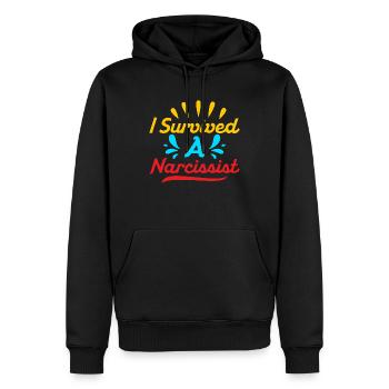 I Survived A Narcissist Divorcee Divorce Women - Men’s Premium Organic Hoodie - black - Front - Nico (187cm)