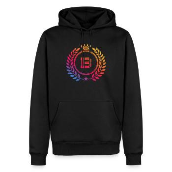 13 Zahl Kranz - Männer Premium Bio Hoodie - Schwarz - Vorne - Nico (187cm)