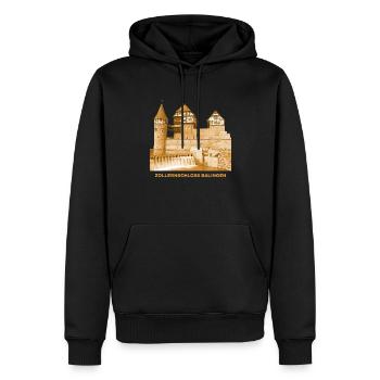 Balingen Zollernschloss Baden-Würtemberg Museum - Men’s Premium Organic Hoodie - black - Front - Nico (187cm)