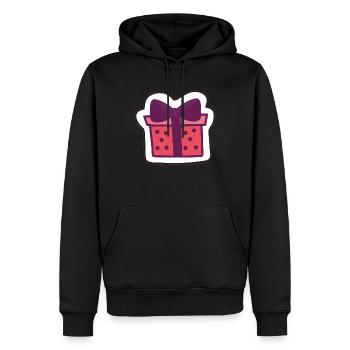 Cadeau - Sweat à capuche Premium bio Homme - noir - Devant - Nico (187cm)