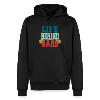 Life Behind Bars Workout Training Weight Lifting - Männer Premium Bio Hoodie - Schwarz - Vorne - Nico (187cm)