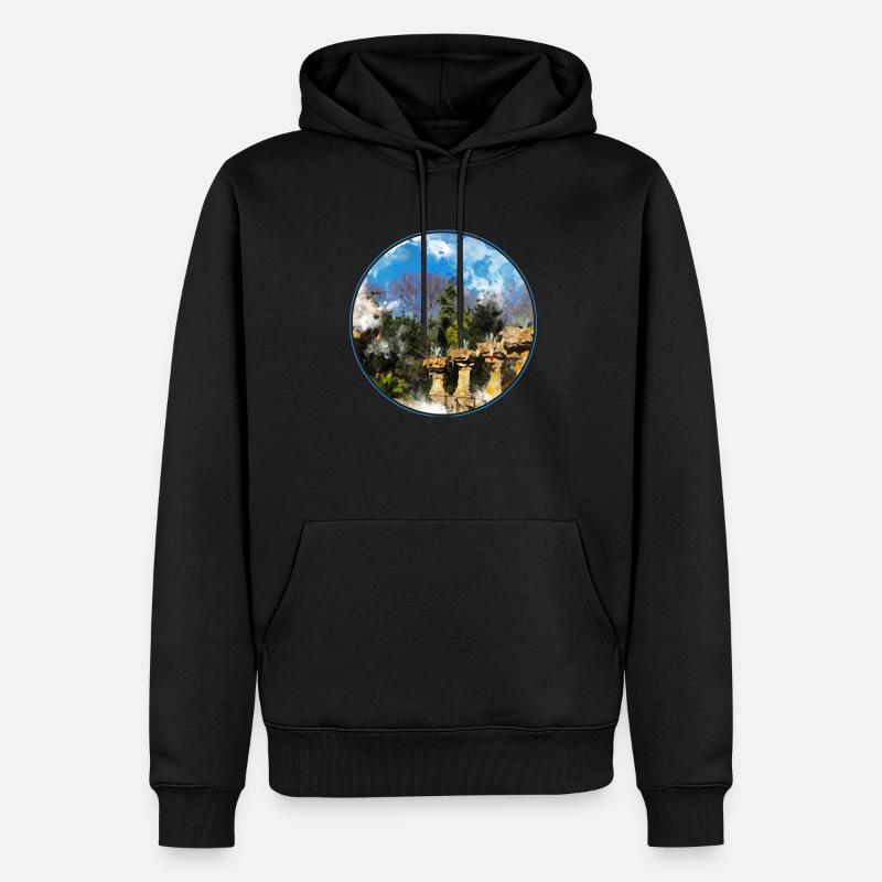 Parc de Barcelone Guel - Sweat à capuche Premium bio Homme - noir