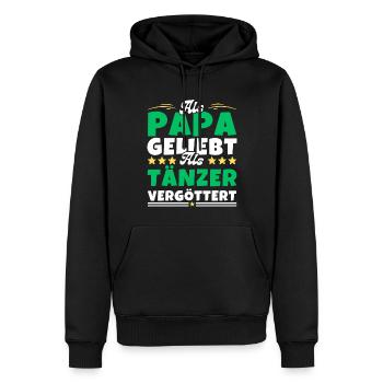Als Papa geliebt, als Tänzer vergöttert - Männer Premium Bio Hoodie - Schwarz - Vorne - Nico (187cm)