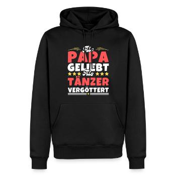 Als Papa geliebt, als Tänzer vergöttert - Männer Premium Bio Hoodie - Schwarz - Vorne - Nico (187cm)