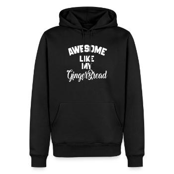 Großartig wie mein Lebkuchenmann, Lebkuchenmann - Männer Premium Bio Hoodie - Schwarz - Vorne - Nico (187cm)