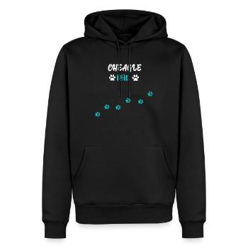 Cheagle Dad I Chihuahua Beagle Mix - Männer Premium Bio Hoodie - Schwarz - Vorne - Nico (187cm)
