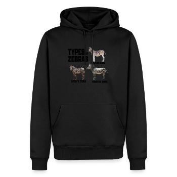Arten von Zebras, Liste der Zebrarassen Tierliebhaber - Männer Premium Bio Hoodie - Schwarz - Vorne - Nico (187cm)