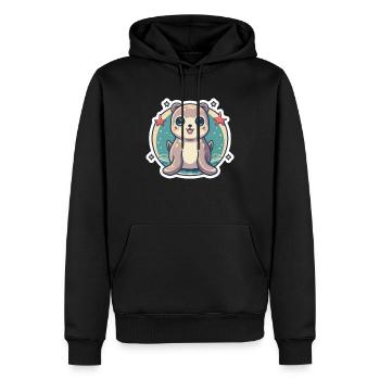 Amoureux des phoques - Sweat à capuche Premium bio Homme - noir - Devant - Nico (187cm)