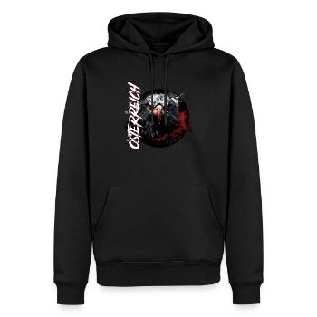 Österreich Design mit Adler für Österreicher - Männer Premium Bio Hoodie - Schwarz - Vorne - Nico (187cm)
