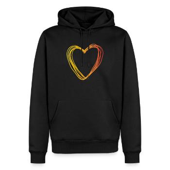 besti - friends - Männer Premium Bio Hoodie - Schwarz - Vorne - Nico (187cm)
