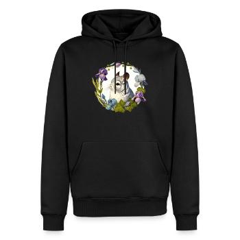 Chinchilla - Männer Premium Bio Hoodie - Schwarz - Vorne - Nico (187cm)