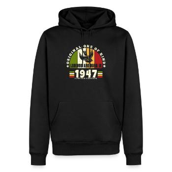 1947 Vintage Geburtstag Legende Geschenk - Männer Premium Bio Hoodie - Schwarz - Vorne - Nico (187cm)