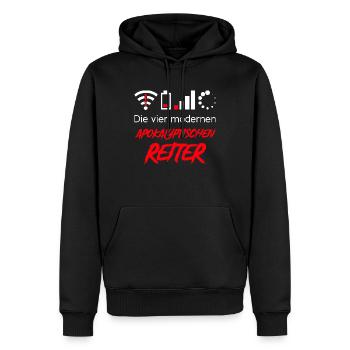1 - Männer Premium Bio Hoodie - Schwarz - Vorne - Nico (187cm)
