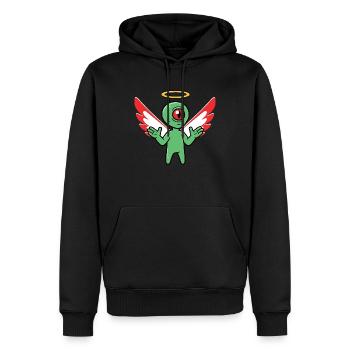 Engel Außerirdischer - Männer Premium Bio Hoodie - Schwarz - Vorne - Nico (187cm)