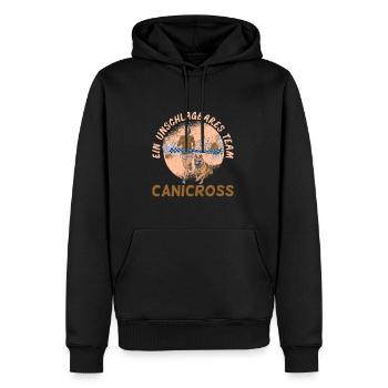 Canicross Hundesport Laufen Unschlagbares Team - Männer Premium Bio Hoodie - Schwarz - Vorne - Nico (187cm)