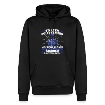 Zollbeamter Zoll Kontrolle Sicherheit Geschenk - Männer Premium Bio Hoodie - Schwarz - Vorne - Nico (187cm)