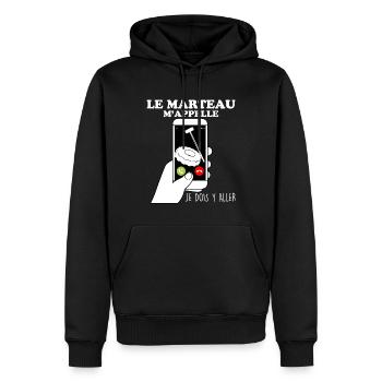 Le marteau Du Cross Training Cadeau Sport - Sweat à capuche Premium bio Homme - noir - Devant - Nico (187cm)