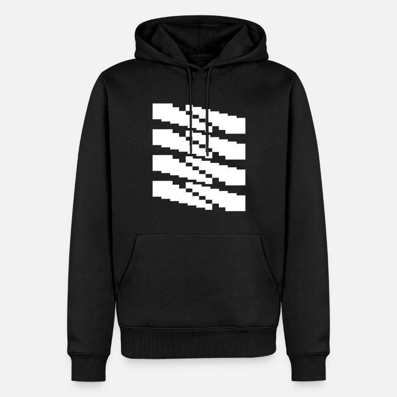 pixel pattern design - Men’s Premium Organic Hoodie - black