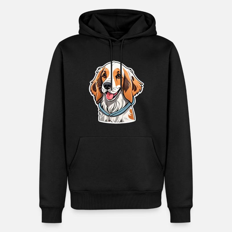 Englischer Setter - Männer Premium Bio Hoodie - Schwarz