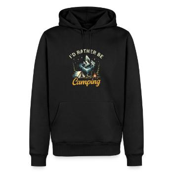 Je préfère camper - Sweat à capuche Premium bio Homme - noir - Devant - Nico (187cm)
