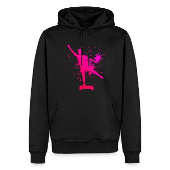 Fitness Training Aérobie Femmes Aerobic Fitness - Sweat à capuche Premium bio Homme - noir - Devant - Nico (187cm)