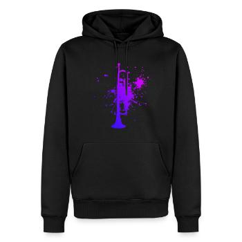 Jazz Trompette Trompette Trompette Trompette - Sweat à capuche Premium bio Homme - noir - Devant - Nico (187cm)