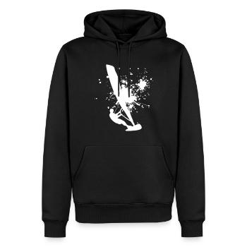 Surf Femmes Windsurfer Hommes Surf Planche à voile - Sweat à capuche Premium bio Homme - noir - Devant - Nico (187cm)