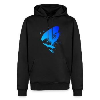 hydrofoil wingfoil Herren wingsurfen wingsurf - Männer Premium Bio Hoodie - Schwarz - Vorne - Nico (187cm)