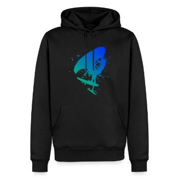 wingfoil hydrofoil wingsurf wingsurf hommes - Sweat à capuche Premium bio Homme - noir - Devant - Nico (187cm)
