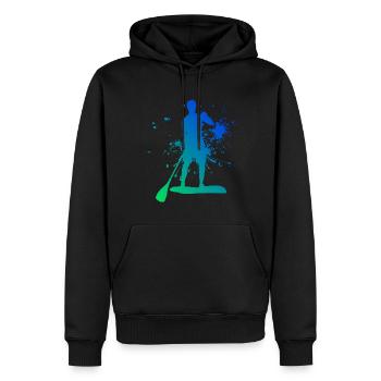 Standup Paddleboard Standup Paddle Femmes Hommes - Sweat à capuche Premium bio Homme - noir - Devant - Nico (187cm)
