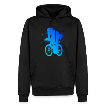 Vélo de route vélo de route pour hommes vélo de route pour femmes - Sweat à capuche Premium bio Homme - noir - Devant - Nico (187cm)